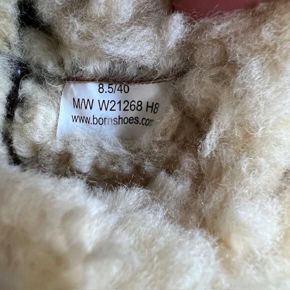 Born Boots Donna Booties Womens 8.5 Cognac Brown Leather Sherpa Lined Block Heel - Picture 5 of 10